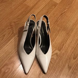 White heels from Zara